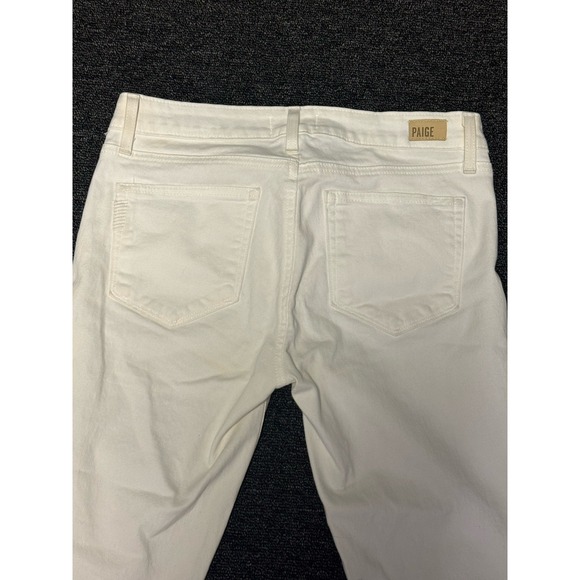 Paige Kylie‎ Crop White Sz 27 Stretch Jeans Cotton Elastaine Blend - Picture 8 of 9